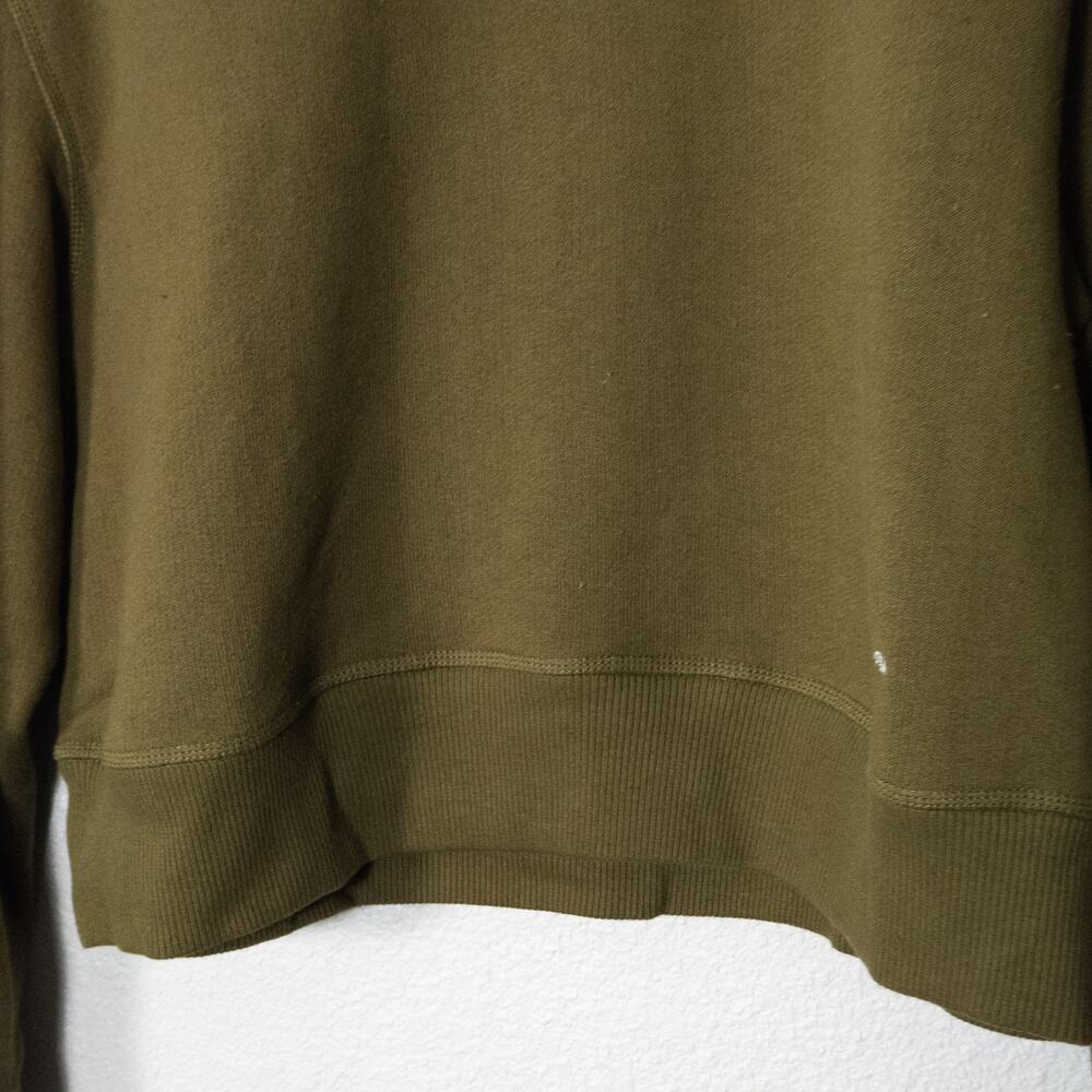 Rag & Bone Cropped Sweatshirt L Olive Minimalist Indie Normcore Modern - Picture 5 of 9